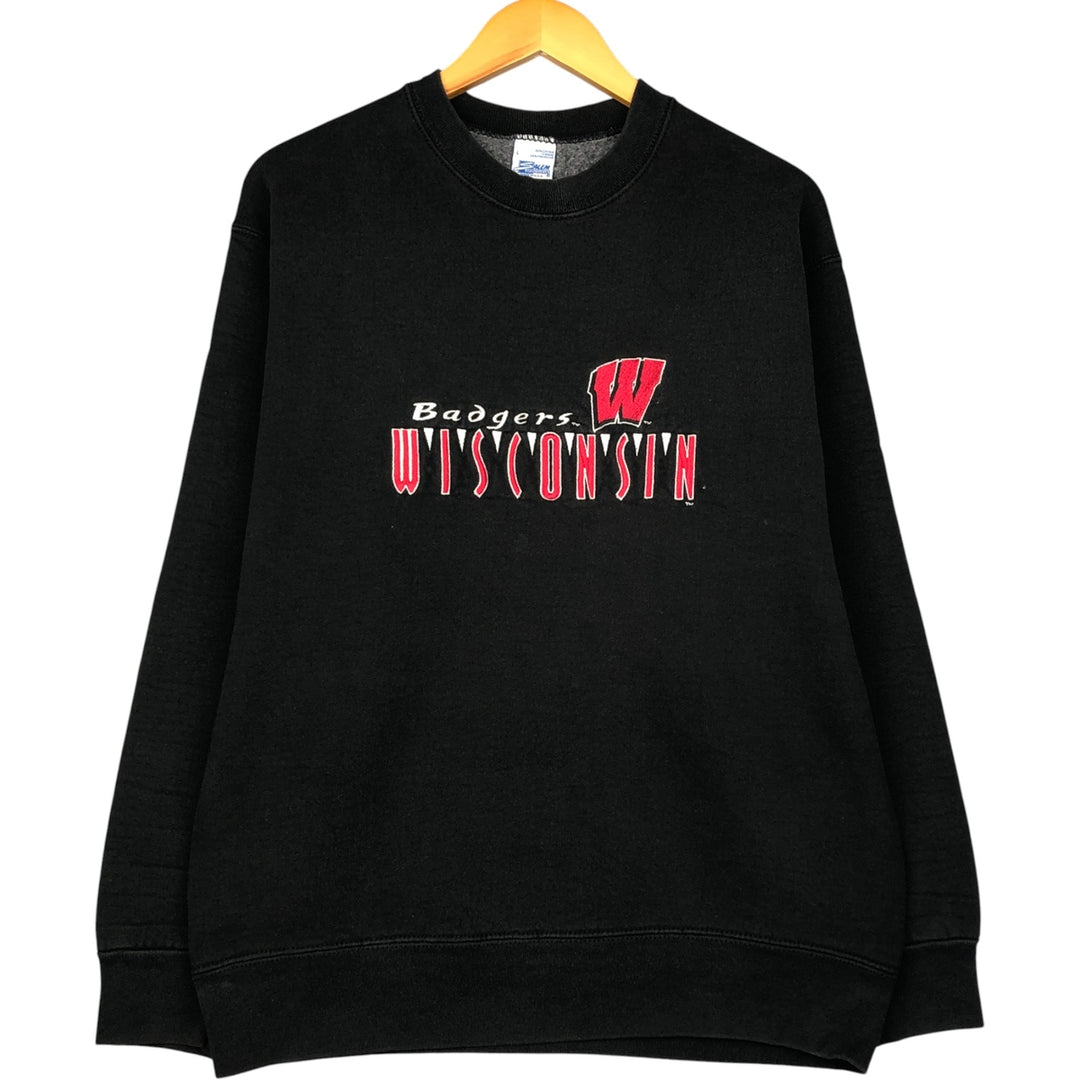 90'S SALEM SPORTS WEAR College Sweatshirt, Made in USA, Men's Size L, Vintage cotton black type Vintage Second Hand