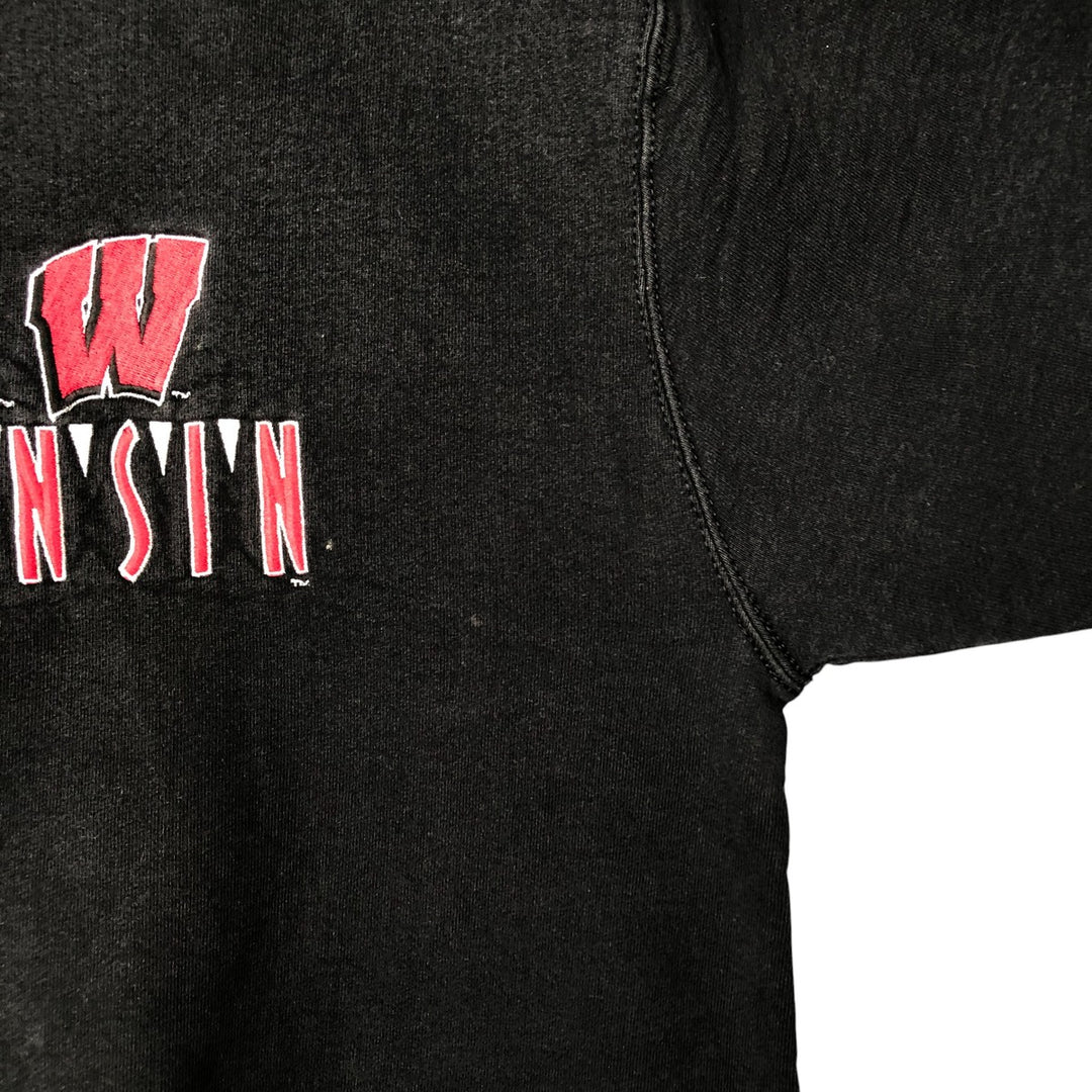 90'S SALEM SPORTS WEAR College Sweatshirt, Made in USA, Men's Size L, Vintage cotton black type Vintage Second Hand