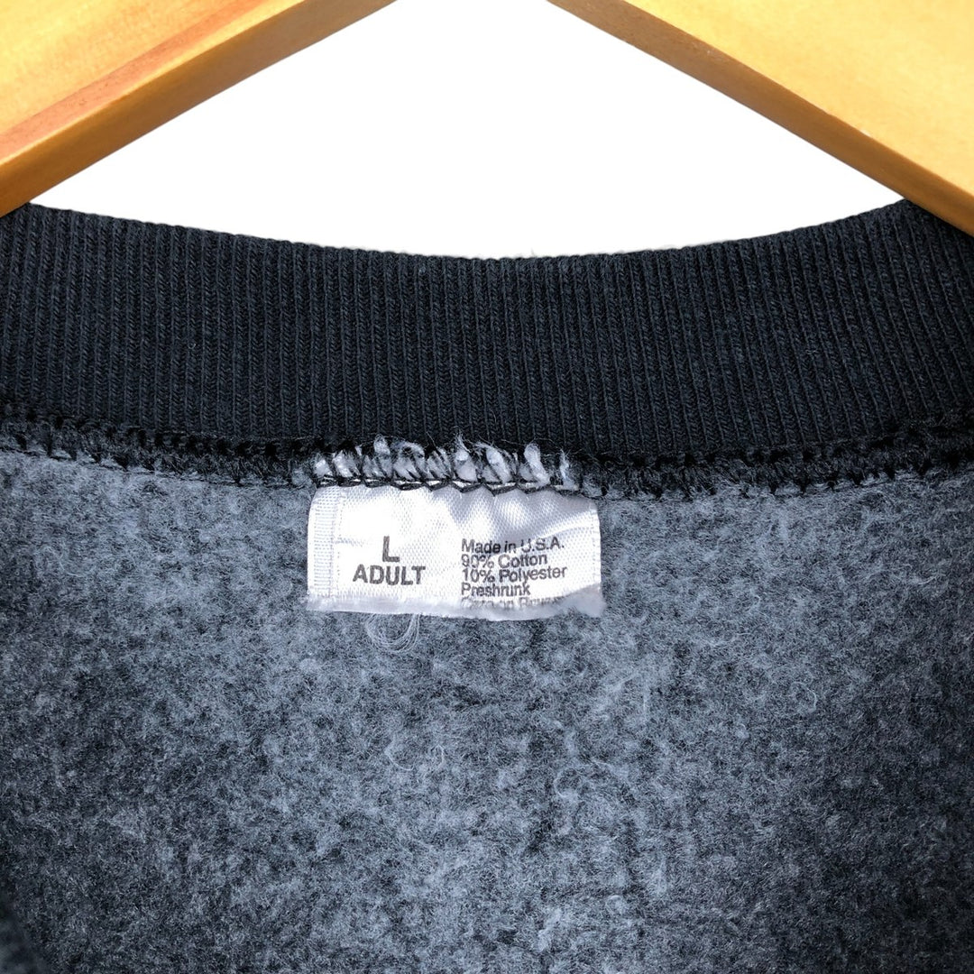 Vintage sweatshirt, men's size L, made in the USA cotton black type Vintage Second Hand