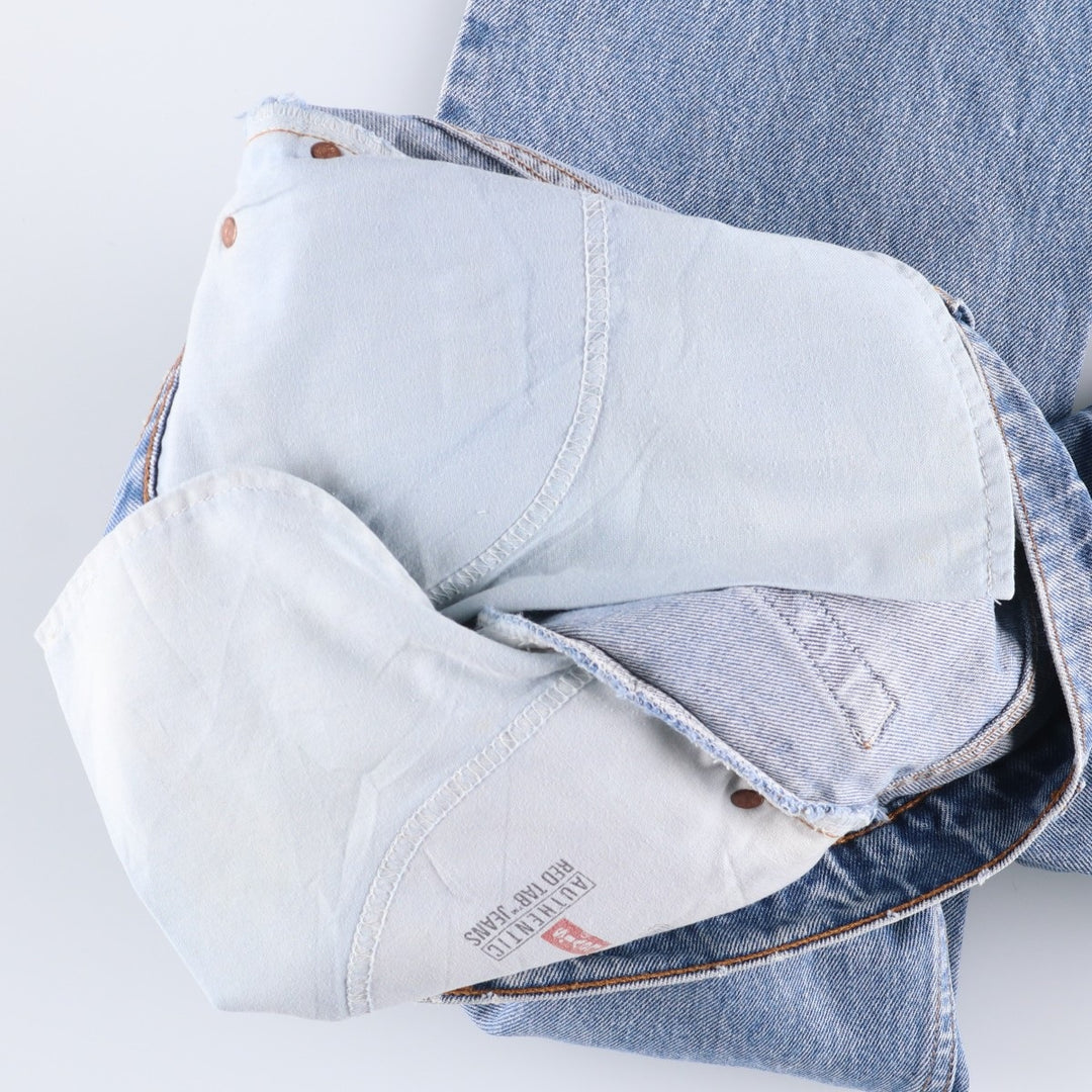 90'S Levi's 00505-4891 Regular Fit Straight Leg Tapered Denim Pants, Men's, Size W33 (Vintage) cotton blue type Vintage Second Hand