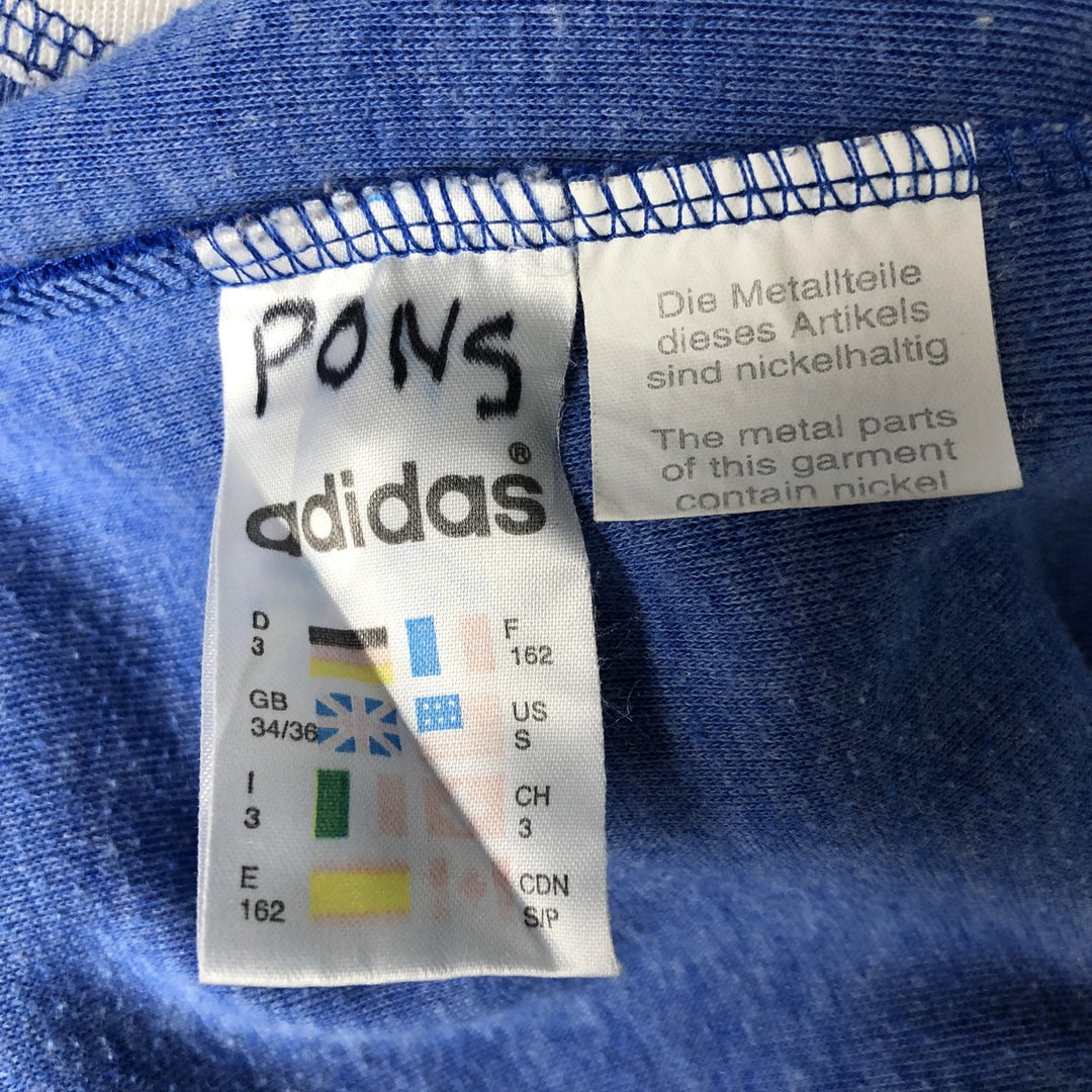 Vintage 90'S Adidas track jacket, size S, men's polyester blue type Vintage Second Hand