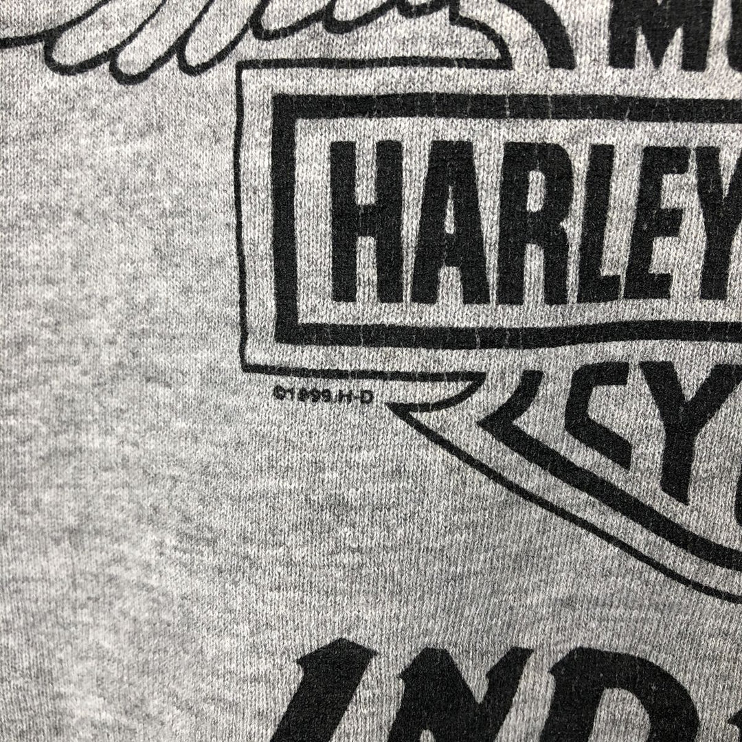 Vintage 1990'S Harley-Davidson Advertising Sweatshirt, Made in USA, Men's XL cotton gray type Vintage Second Hand