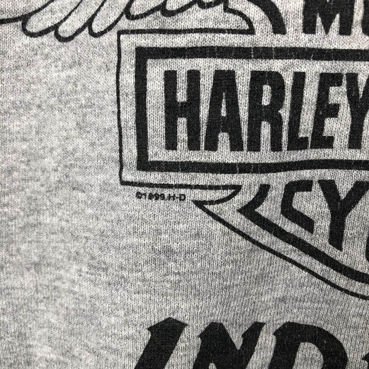 Vintage 1990'S Harley-Davidson Advertising Sweatshirt, Made in USA, Men's XL cotton gray type Vintage Second Hand