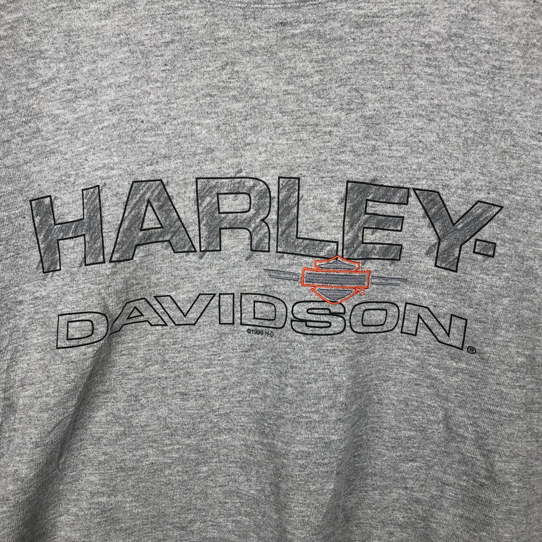 Vintage 1990'S Harley-Davidson Advertising Sweatshirt, Made in USA, Men's XL cotton gray type Vintage Second Hand