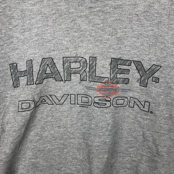 Vintage 1990'S Harley-Davidson Advertising Sweatshirt, Made in USA, Men's XL cotton gray type Vintage Second Hand