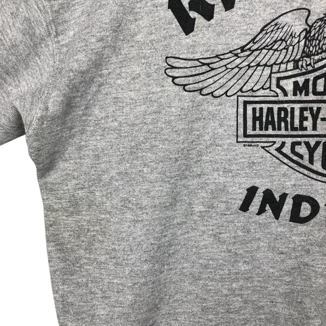 Vintage 1990'S Harley-Davidson Advertising Sweatshirt, Made in USA, Men's XL cotton gray type Vintage Second Hand