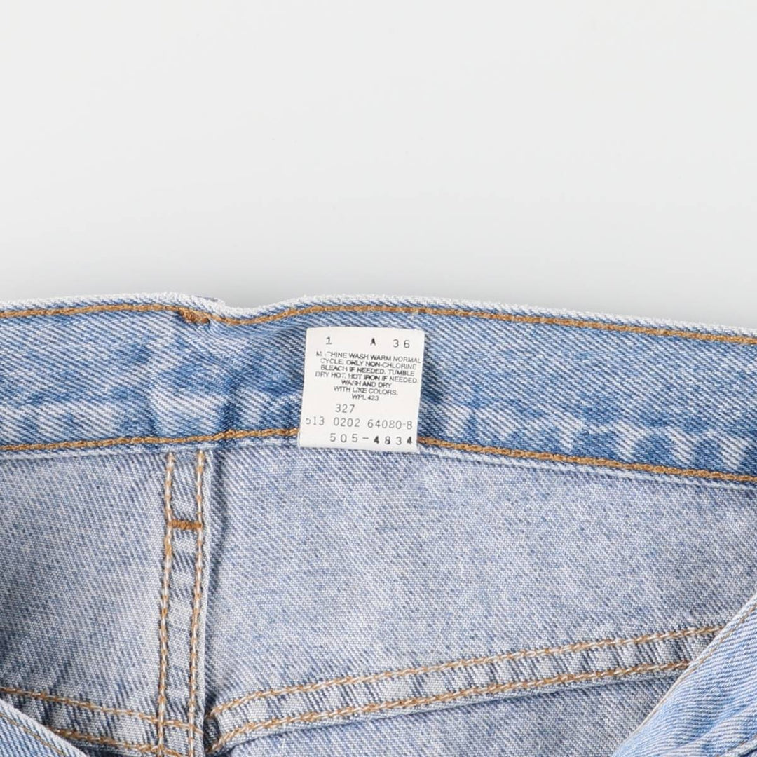 2000'S Levi's 505-4834 Regular Fit Straight Leg Tapered Denim Pants, Made in USA, Men's Size 34 cotton blue type Vintage Second Hand