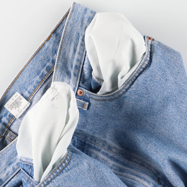 2000'S Levi's 505-4834 Regular Fit Straight Leg Tapered Denim Pants, Made in USA, Men's Size 34 cotton blue type Vintage Second Hand