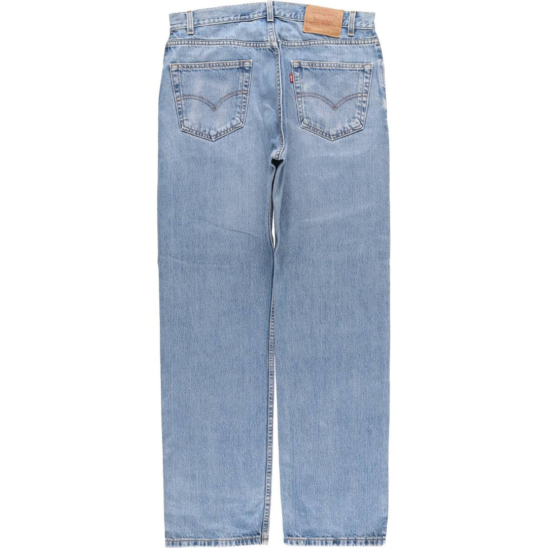 00'S Levi's 505 REGULAR FIT STRAIGHT LEG tapered denim pants made in USA, men's w35 equivalent cotton Blue type light blue Vintage Second Hand