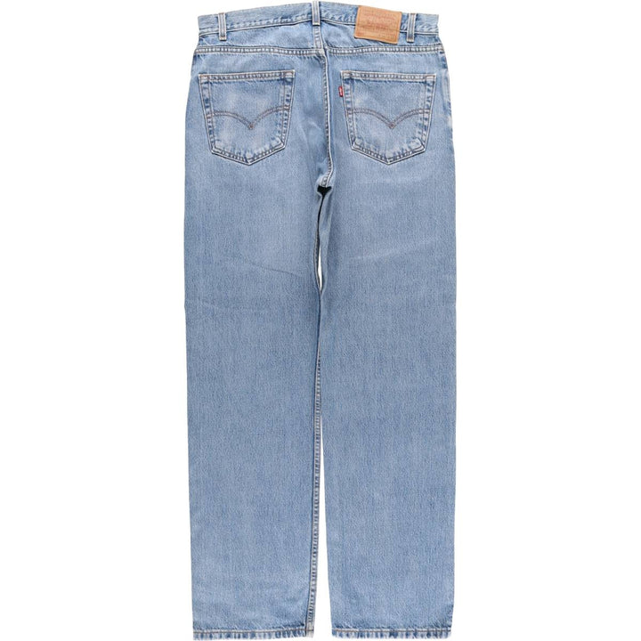 00'S Levi's 505 REGULAR FIT STRAIGHT LEG tapered denim pants made in USA, men's w35 equivalent cotton Blue type light blue Vintage Second Hand