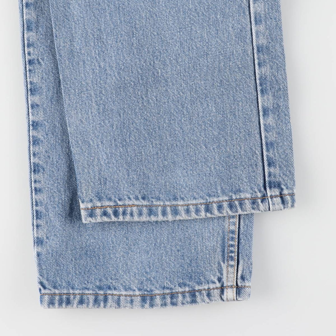 00'S Levi's 505 REGULAR FIT STRAIGHT LEG tapered denim pants made in USA, men's w35 equivalent cotton Blue type light blue Vintage Second Hand