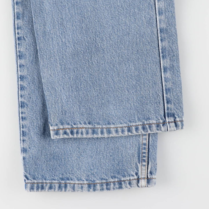 00'S Levi's 505 REGULAR FIT STRAIGHT LEG tapered denim pants made in USA, men's w35 equivalent cotton Blue type light blue Vintage Second Hand