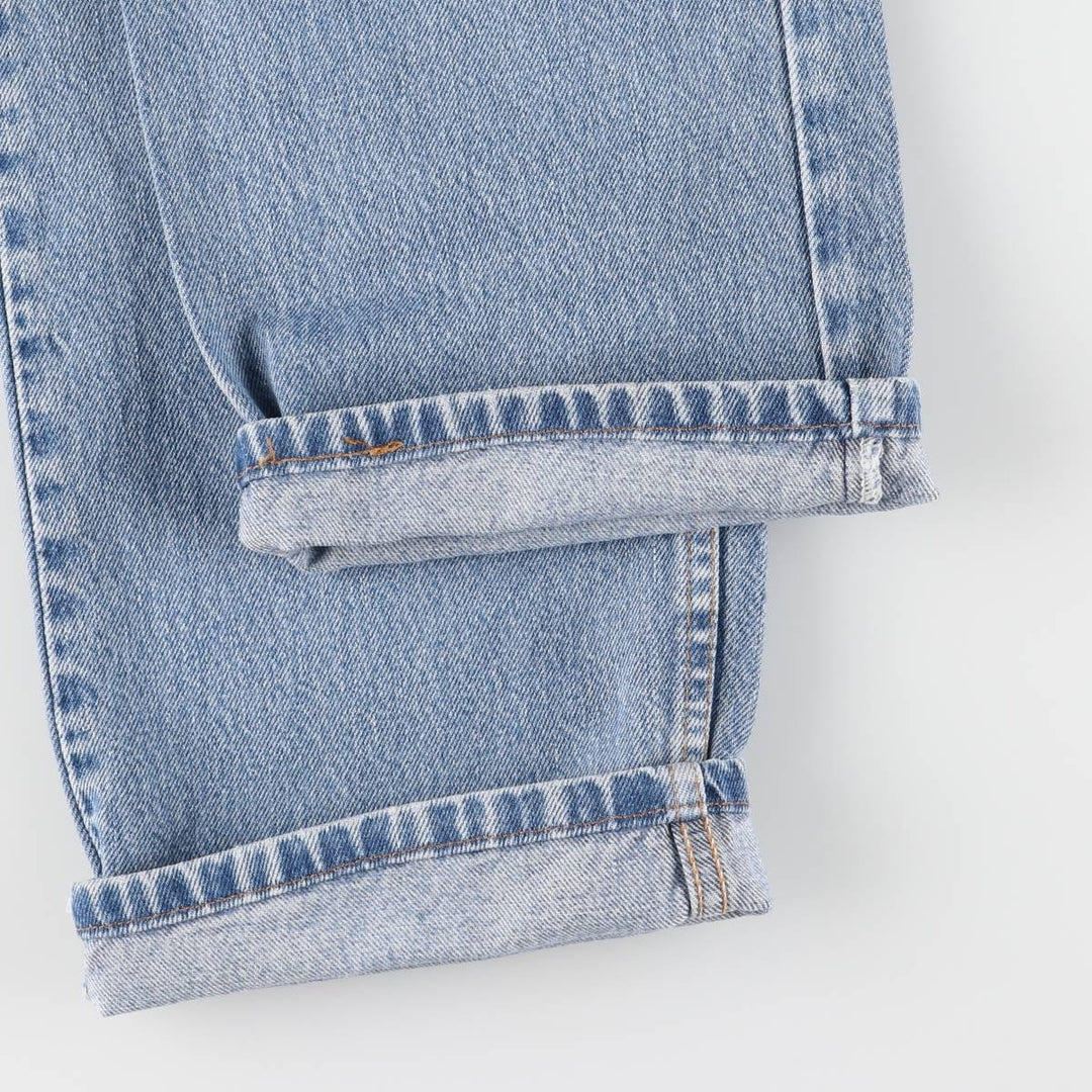 00'S Levi's 505 REGULAR FIT STRAIGHT LEG tapered denim pants made in USA, men's w35 equivalent cotton Blue type light blue Vintage Second Hand