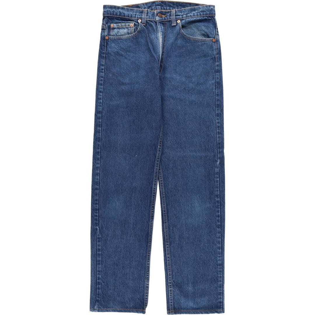 90s-00'S Vintage Levi's 505-0217 Regular Fit Straight Leg Tapered Denim Pants, Made in USA, Men's Size W31 cotton navy blue type Vintage Second Hand