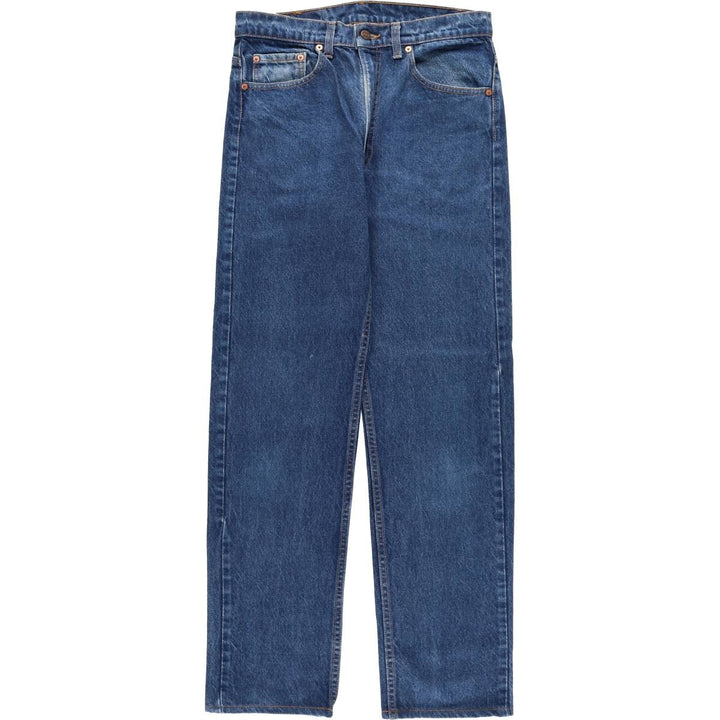 90s-00'S Vintage Levi's 505-0217 Regular Fit Straight Leg Tapered Denim Pants, Made in USA, Men's Size W31 cotton navy blue type Vintage Second Hand