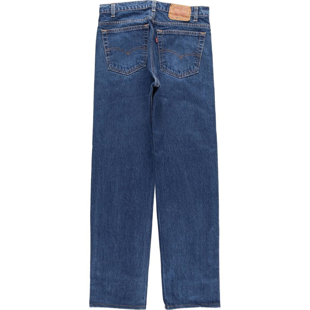 90s-00'S Vintage Levi's 505-0217 Regular Fit Straight Leg Tapered Denim Pants, Made in USA, Men's Size W31 cotton navy blue type Vintage Second Hand