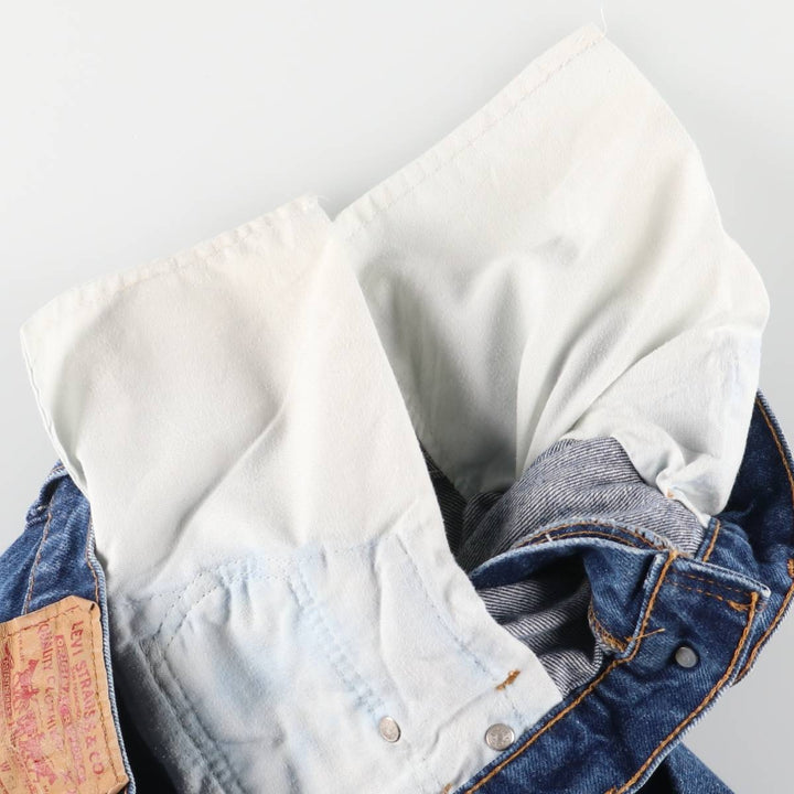 90s-00'S Vintage Levi's 505-0217 Regular Fit Straight Leg Tapered Denim Pants, Made in USA, Men's Size W31 cotton navy blue type Vintage Second Hand