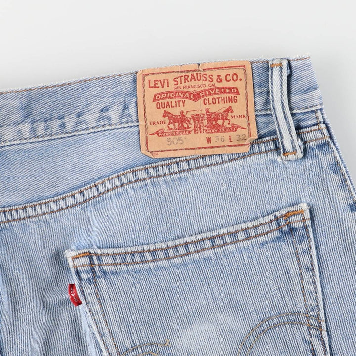 Levi's 505 Straight Fit Tapered Denim Pants, Men's, Size 38 cotton blue type Vintage Second Hand