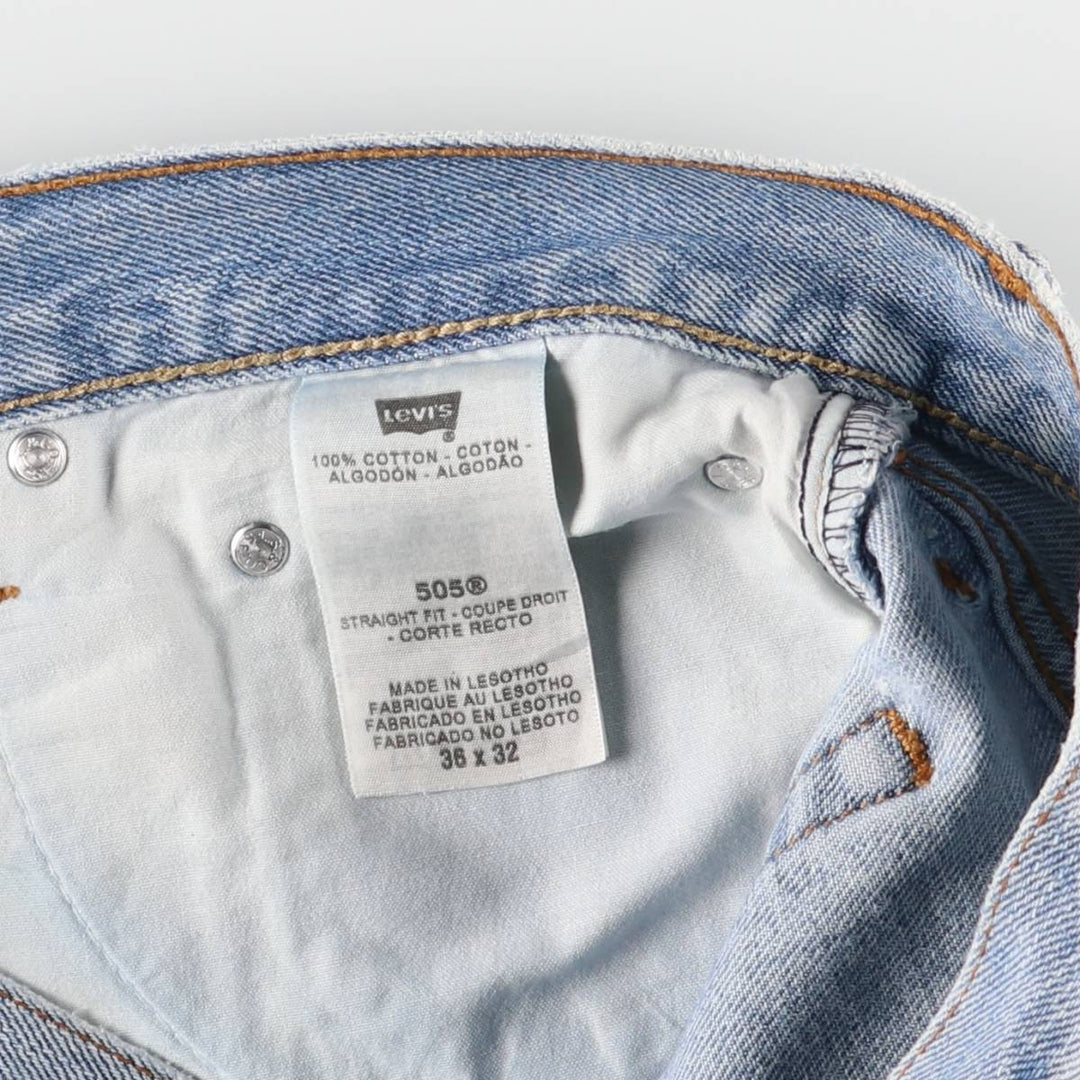 Levi's 505 Straight Fit Tapered Denim Pants, Men's, Size 38 cotton blue type Vintage Second Hand