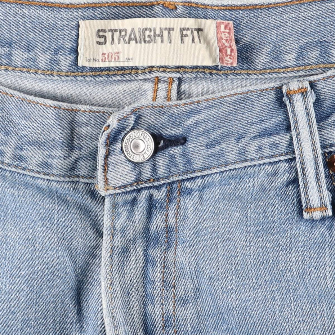 Levi's 505 Straight Fit Tapered Denim Pants, Men's, Size 38 cotton blue type Vintage Second Hand