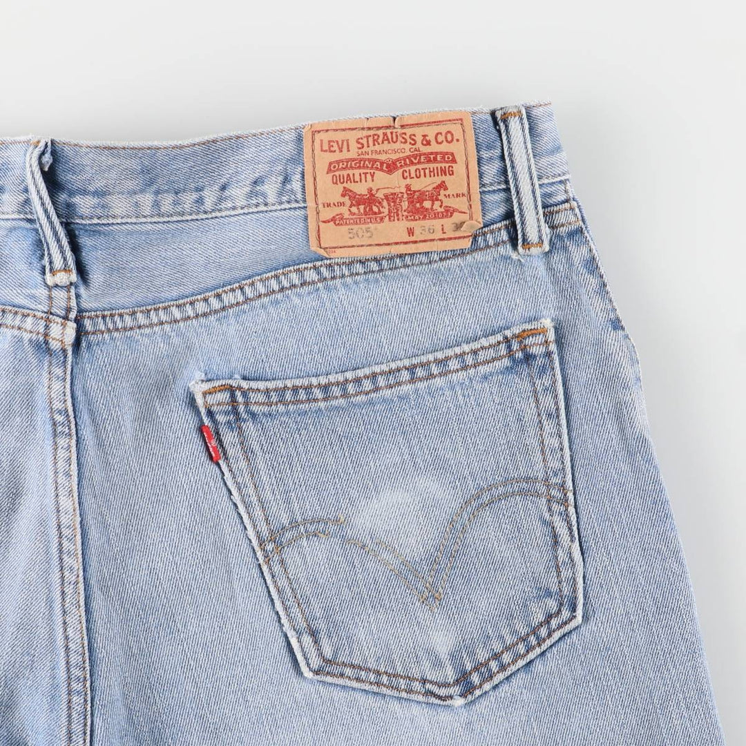 Levi's 505 Straight Fit Tapered Denim Pants, Men's, Size 38 cotton blue type Vintage Second Hand