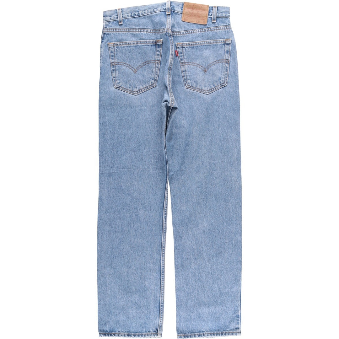 00'S Levi's 505 REGULAR FIT STRAIGHT LEG tapered denim pants for men, size w32 cotton Blue type light blue Vintage Second Hand