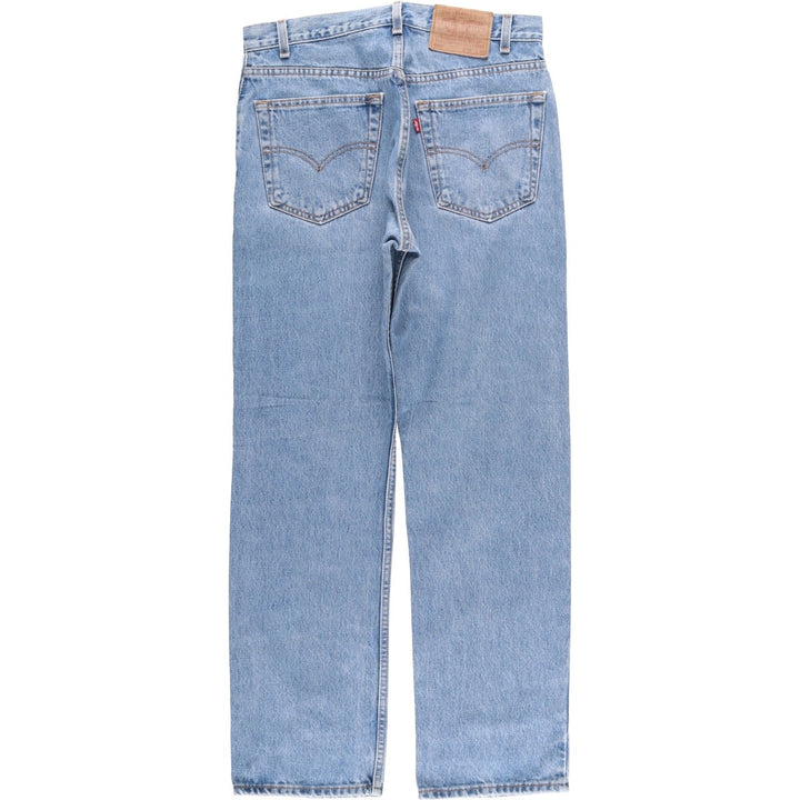 00'S Levi's 505 REGULAR FIT STRAIGHT LEG tapered denim pants for men, size w32 cotton Blue type light blue Vintage Second Hand