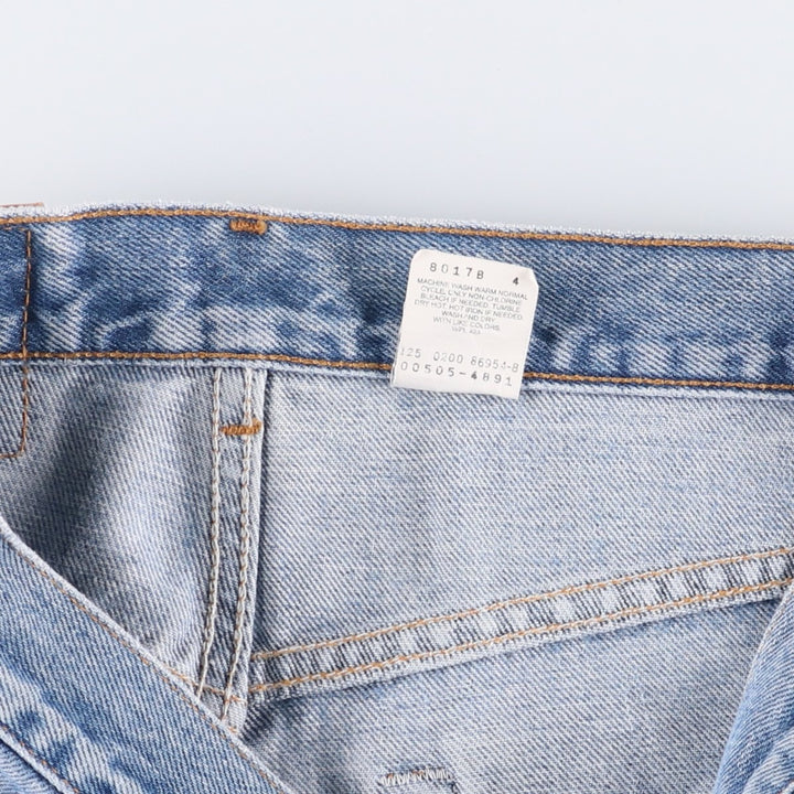 00'S Levi's 505 REGULAR FIT STRAIGHT LEG tapered denim pants for men, size w32 cotton Blue type light blue Vintage Second Hand