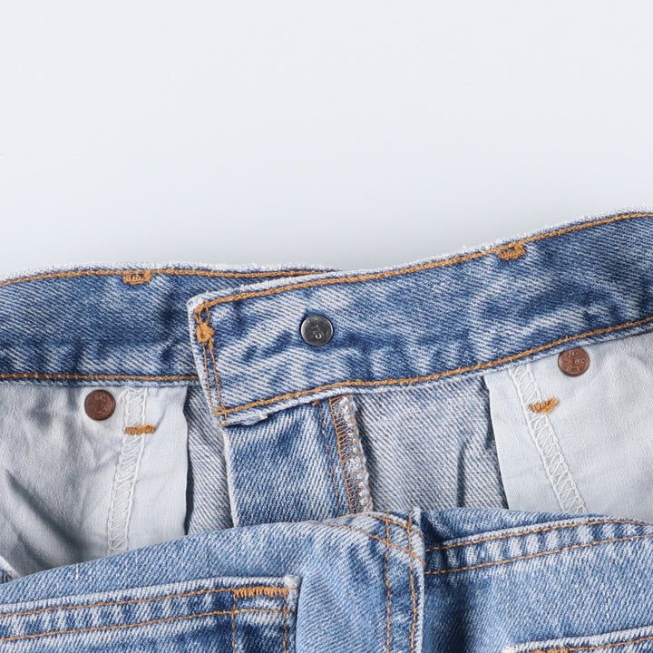 00'S Levi's 505 REGULAR FIT STRAIGHT LEG tapered denim pants for men, size w32 cotton Blue type light blue Vintage Second Hand