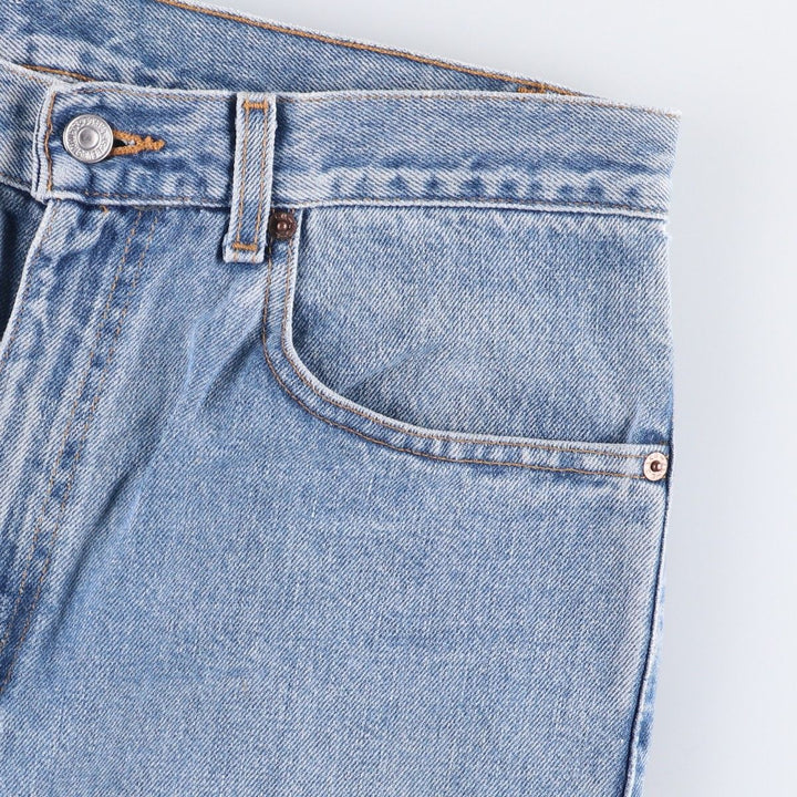 00'S Levi's 505 REGULAR FIT STRAIGHT LEG tapered denim pants for men, size w32 cotton Blue type light blue Vintage Second Hand