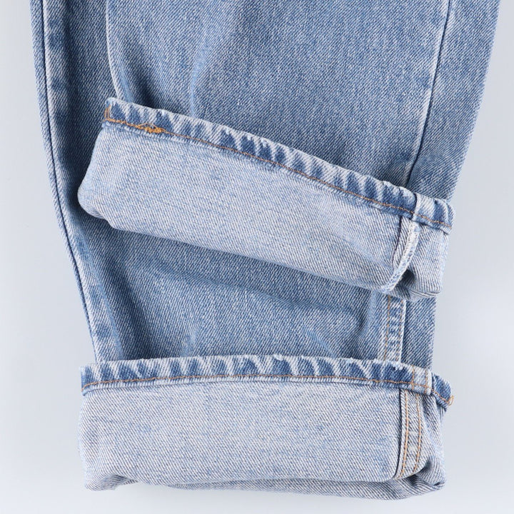 00'S Levi's 505 REGULAR FIT STRAIGHT LEG tapered denim pants for men, size w32 cotton Blue type light blue Vintage Second Hand