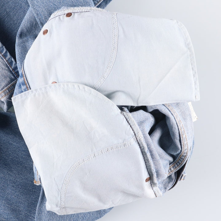 00'S Levi's 505 REGULAR FIT STRAIGHT LEG tapered denim pants for men, size w32 cotton Blue type light blue Vintage Second Hand