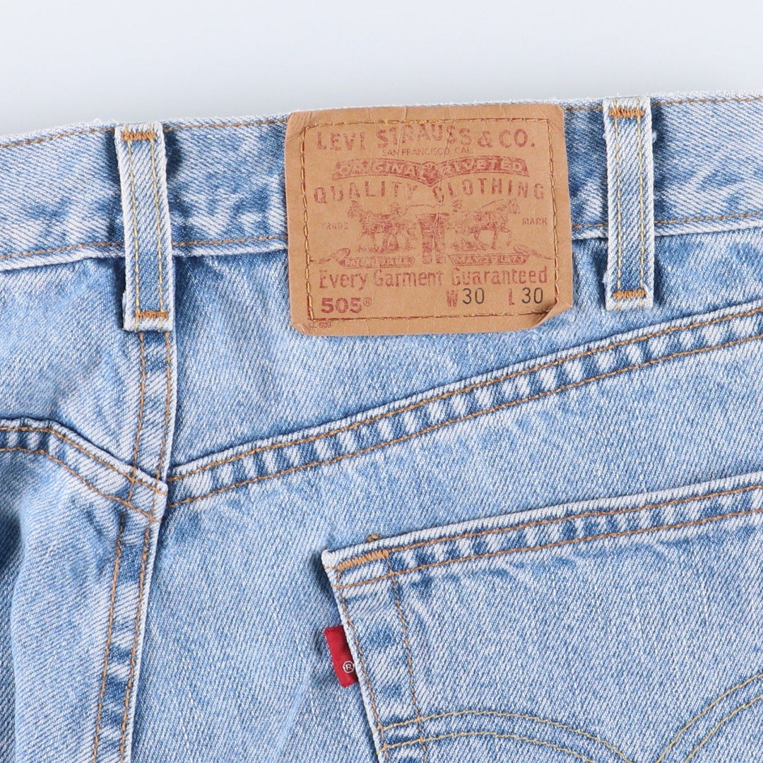 2000'S Levi's 505 Regular Fit Straight Leg Tapered Denim Pants, Men's Size W29 cotton Blue type light blue Vintage Second Hand