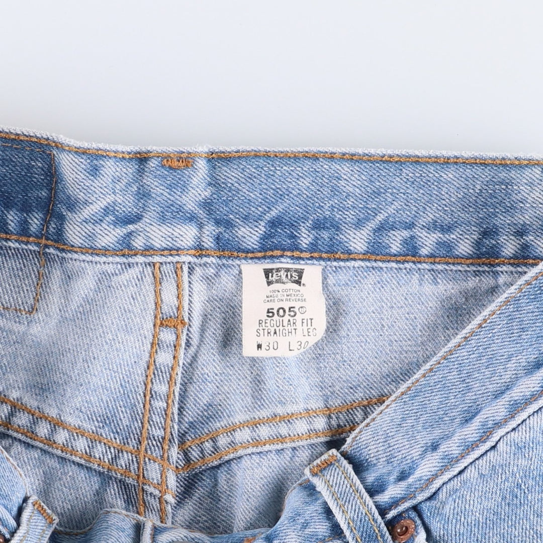 2000'S Levi's 505 Regular Fit Straight Leg Tapered Denim Pants, Men's Size W29 cotton Blue type light blue Vintage Second Hand