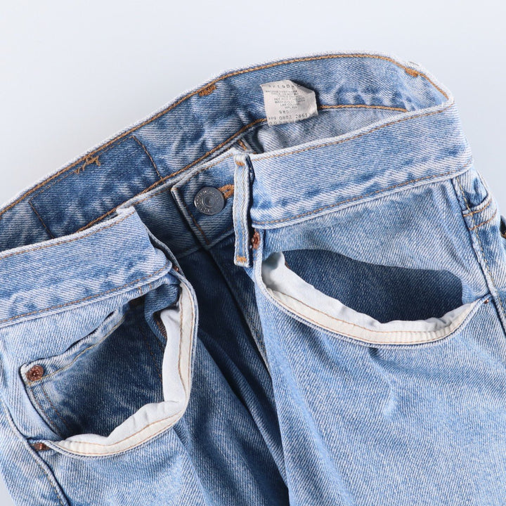 2000'S Levi's 505 Regular Fit Straight Leg Tapered Denim Pants, Men's Size W29 cotton Blue type light blue Vintage Second Hand