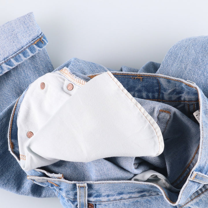 2000'S Levi's 505 Regular Fit Straight Leg Tapered Denim Pants, Men's Size W29 cotton Blue type light blue Vintage Second Hand