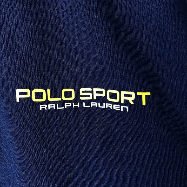 Ralph Lauren POLO SPORT half-zip sweatshirt, men's size L polyester navy blue type Vintage Second Hand