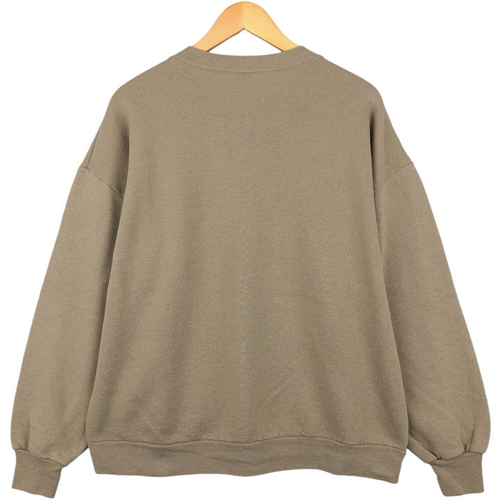 80s-90'S Jerzees Plain Blank Sweatshirt Trainer Made in USA Men's XL Vintage cotton Beige type Vintage Second Hand