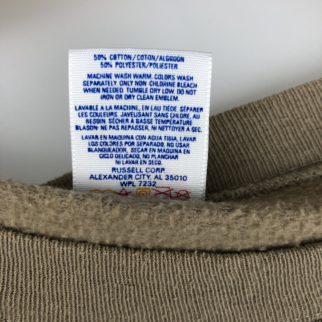 80s-90'S Jerzees Plain Blank Sweatshirt Trainer Made in USA Men's XL Vintage cotton Beige type Vintage Second Hand