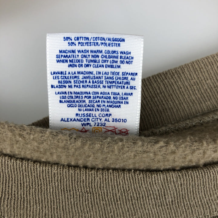 80s-90'S Jerzees Plain Blank Sweatshirt Trainer Made in USA Men's XL Vintage cotton Beige type Vintage Second Hand