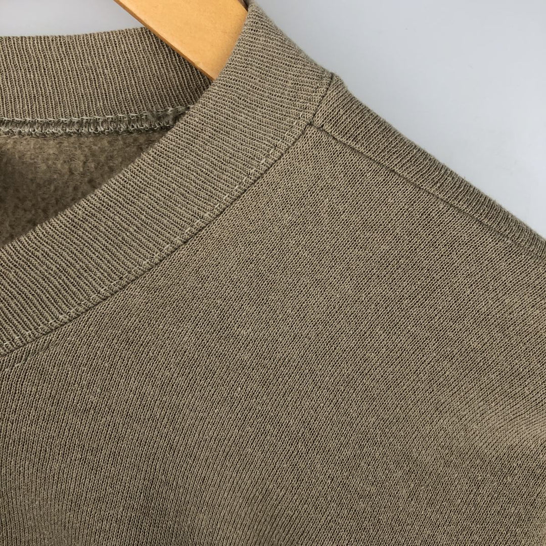 80s-90'S Jerzees Plain Blank Sweatshirt Trainer Made in USA Men's XL Vintage cotton Beige type Vintage Second Hand