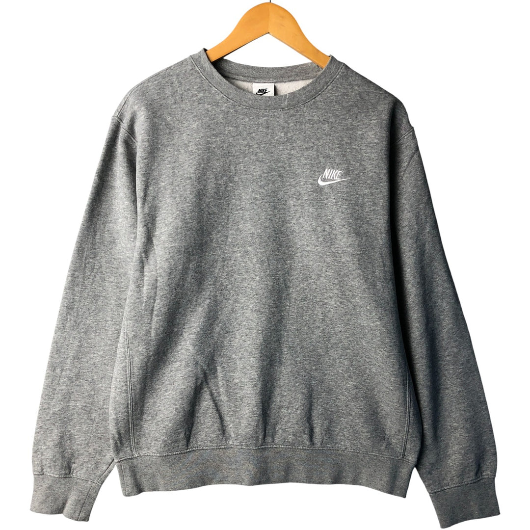 Nike One-Point Logo Sweatshirt, Men's Size Small cotton gray type Vintage Second Hand