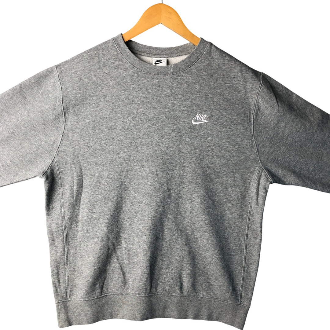 Nike One-Point Logo Sweatshirt, Men's Size Small cotton gray type Vintage Second Hand