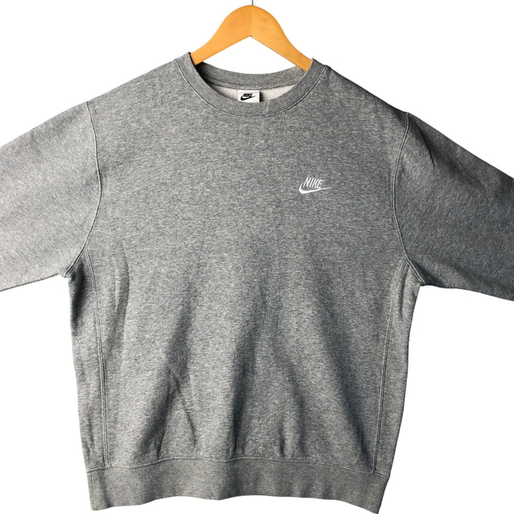 Nike One-Point Logo Sweatshirt, Men's Size Small cotton gray type Vintage Second Hand