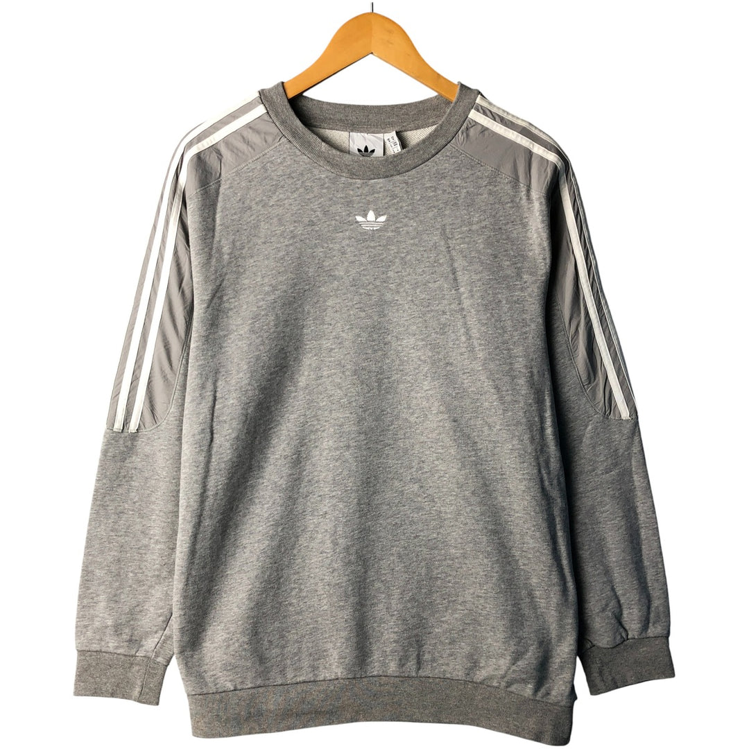 Adidas Trefoil logo sweatshirt, size M, men's cotton gray type Vintage Second Hand