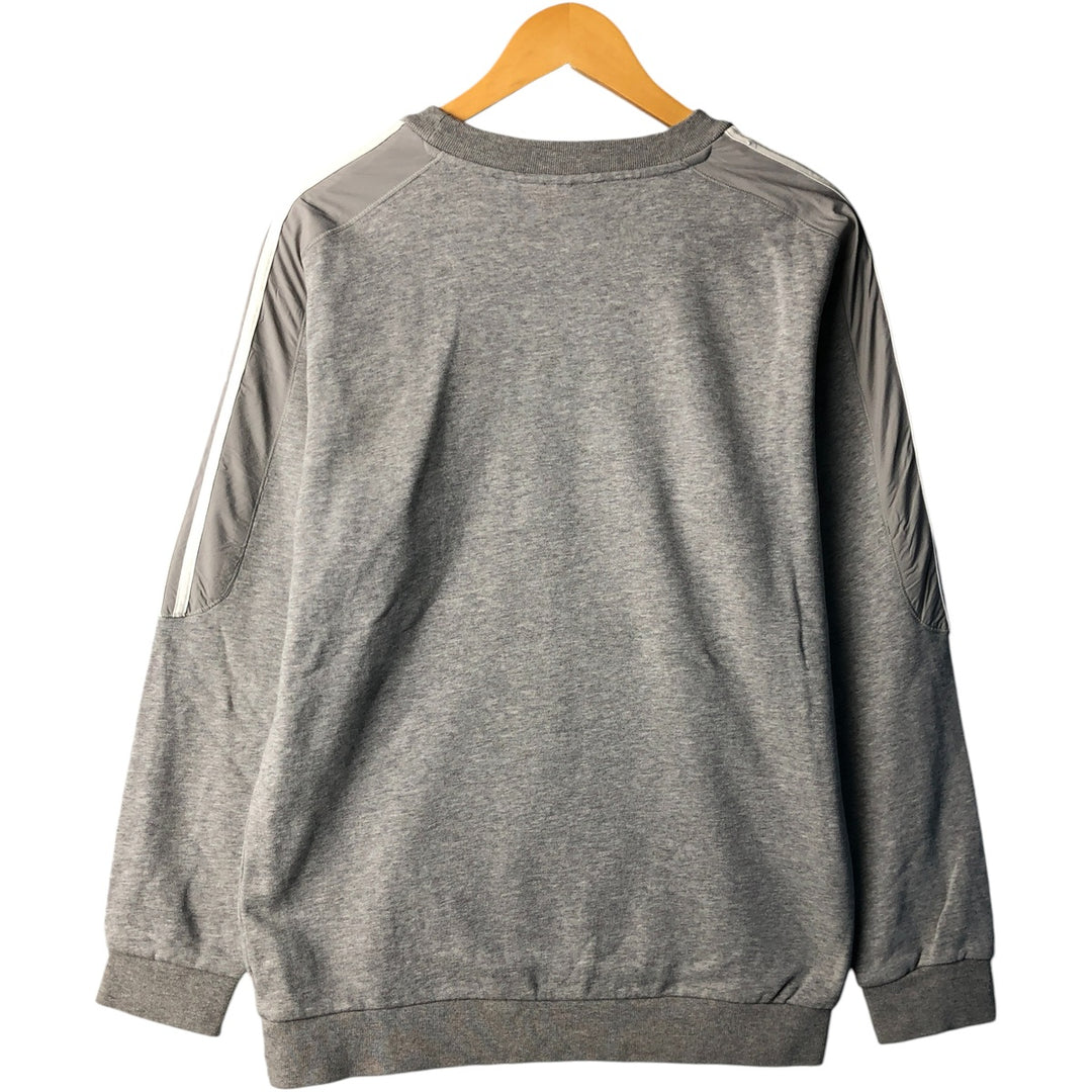 Adidas Trefoil logo sweatshirt, size M, men's cotton gray type Vintage Second Hand