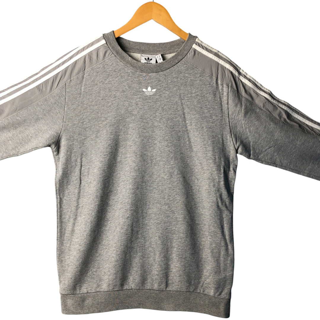 Adidas Trefoil logo sweatshirt, size M, men's cotton gray type Vintage Second Hand