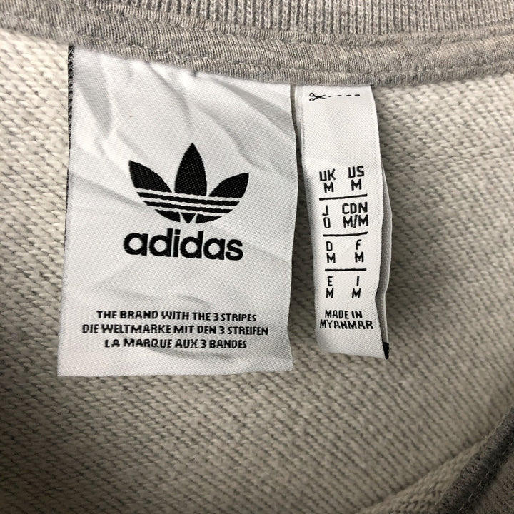 Adidas Trefoil logo sweatshirt, size M, men's cotton gray type Vintage Second Hand