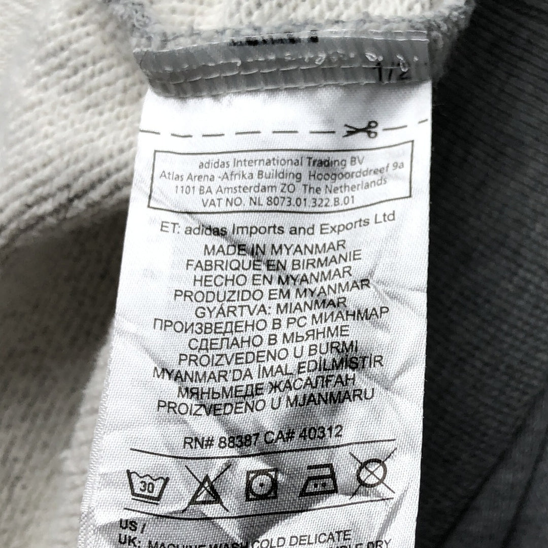 Adidas Trefoil logo sweatshirt, size M, men's cotton gray type Vintage Second Hand