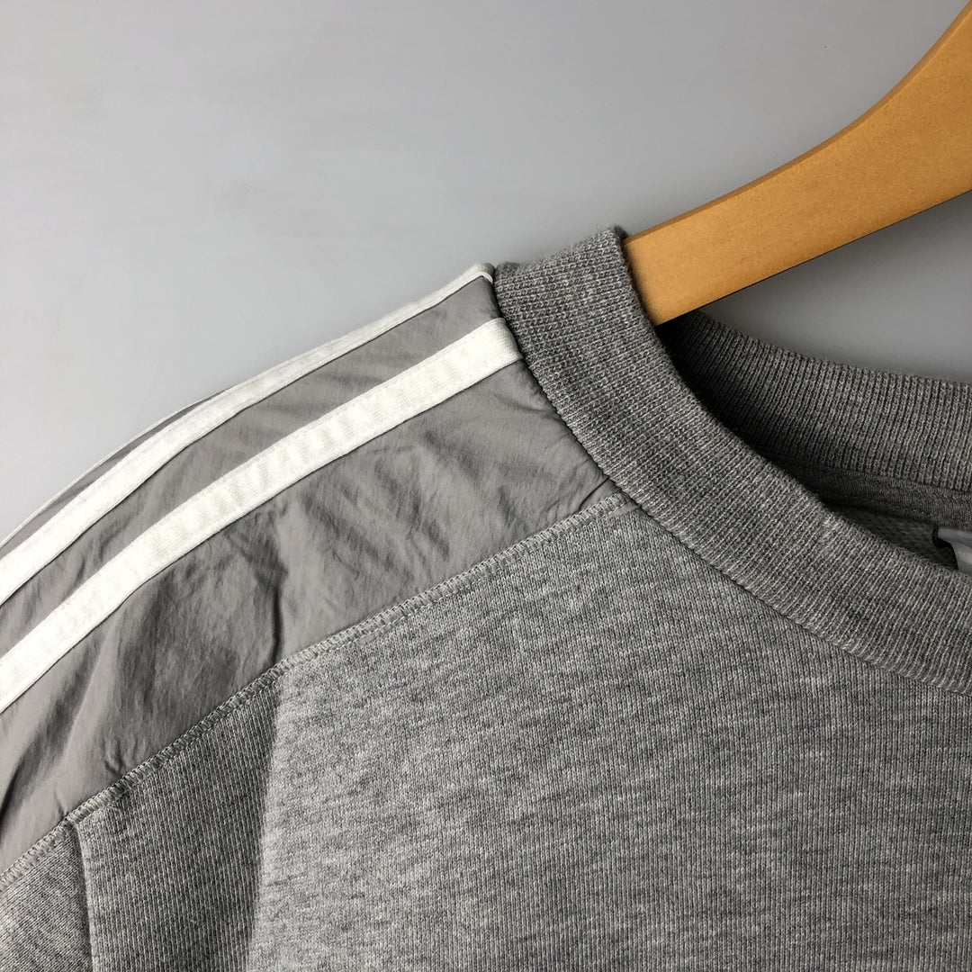 Adidas Trefoil logo sweatshirt, size M, men's cotton gray type Vintage Second Hand